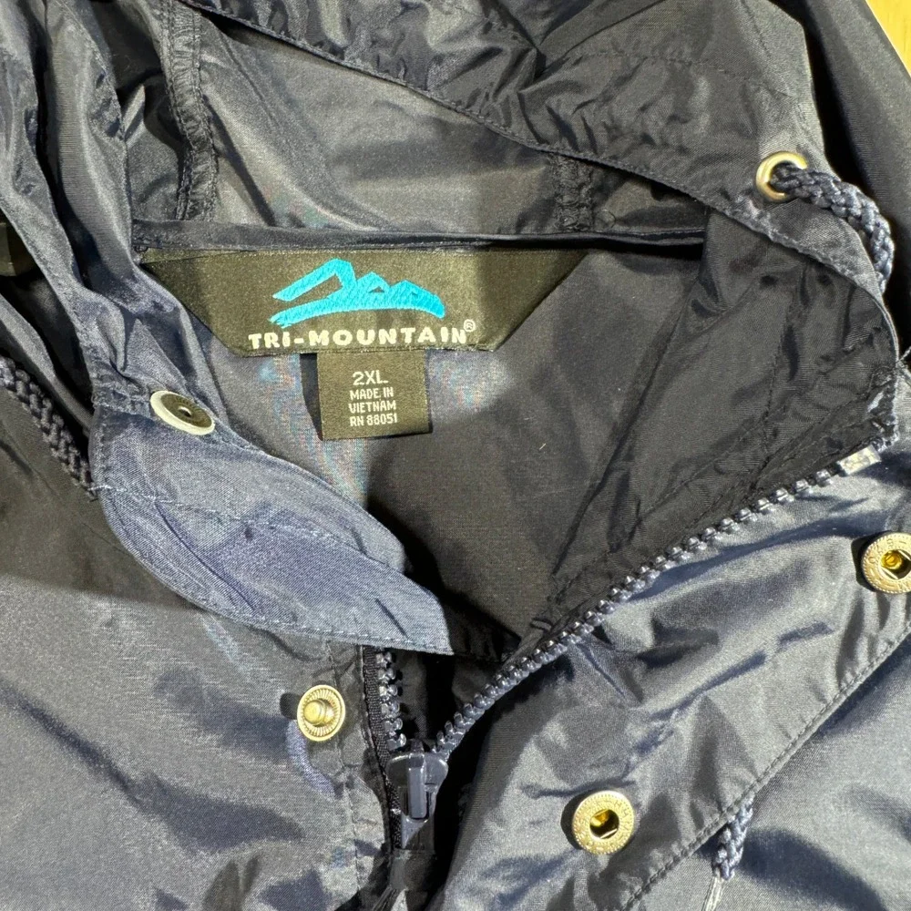 Tri-Mountain Mens Navy Blue Anorak Windbreaker Society of American Foresters 2XL